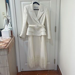 Self-Portrait Size 8 - White Blazer Dress